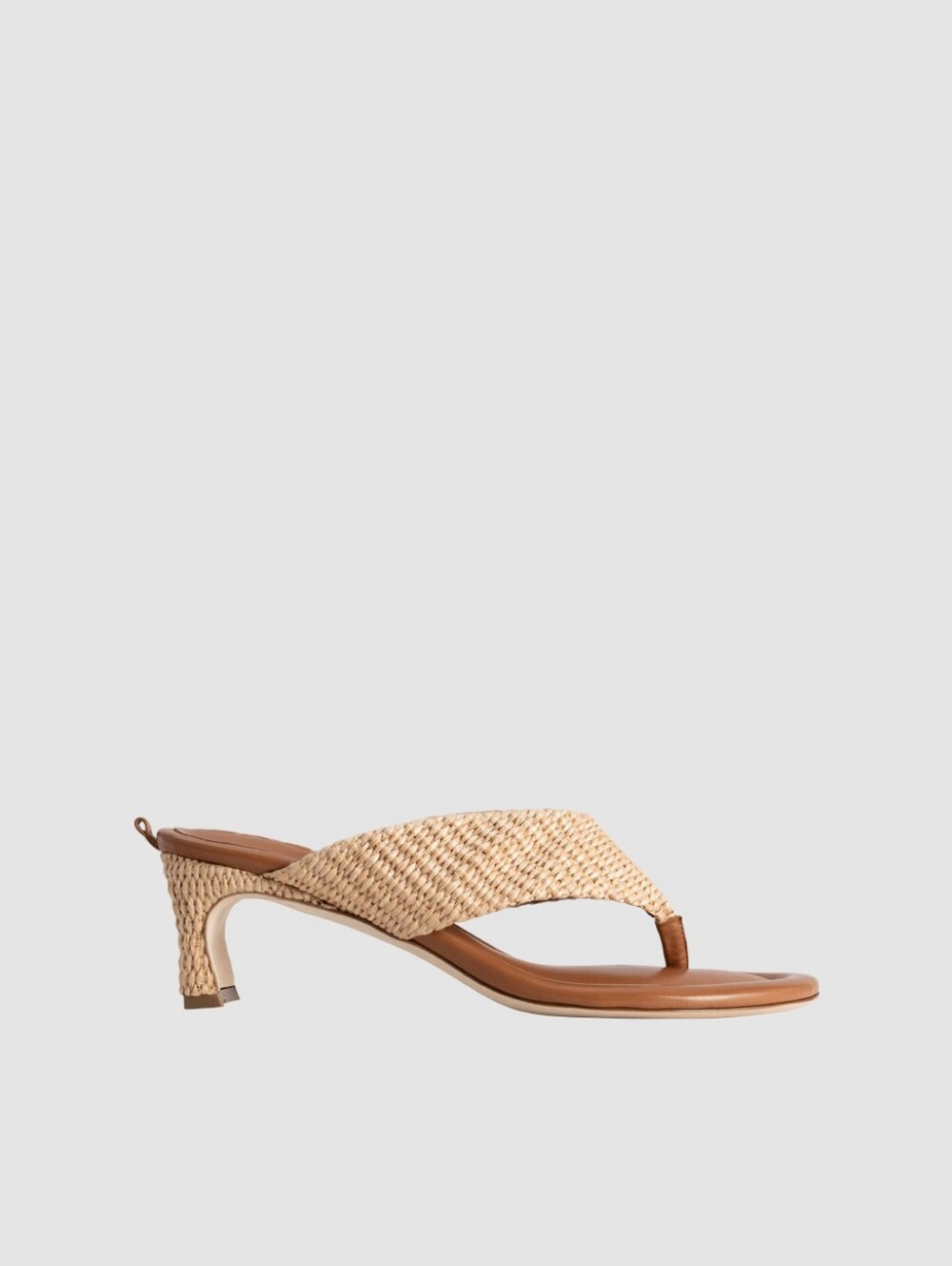 NWT BY FAR Dasha Raffia Heel Sandal in Natural - Picture 16 of 16